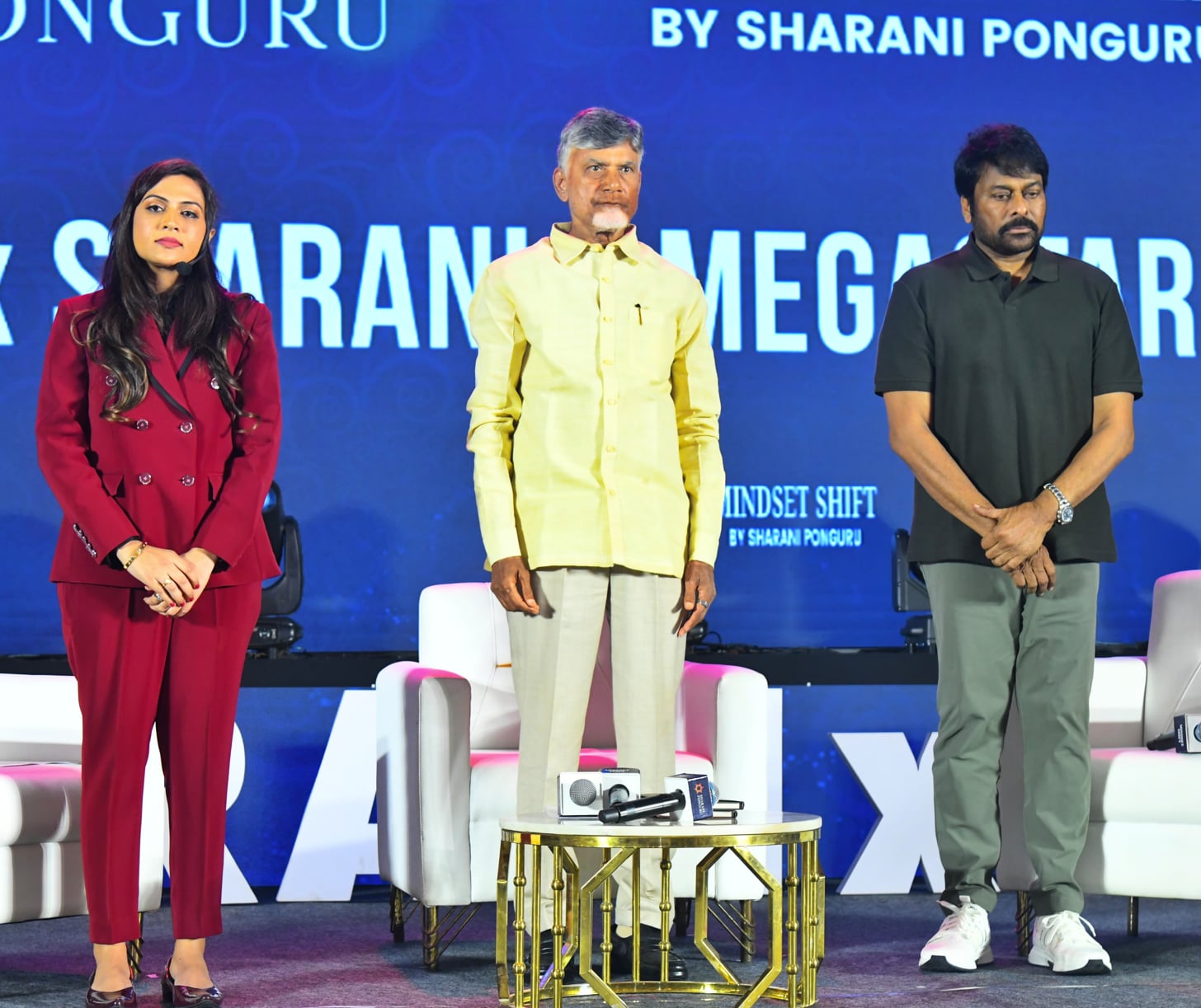 Chandrababu Naidu Chiranjeevi At Dr. Sharani’s Book Launch 