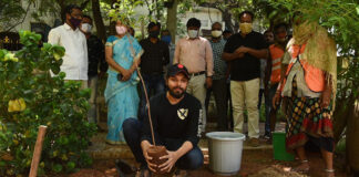 Hero Nandhu accepted green india challenge and sappled the plant