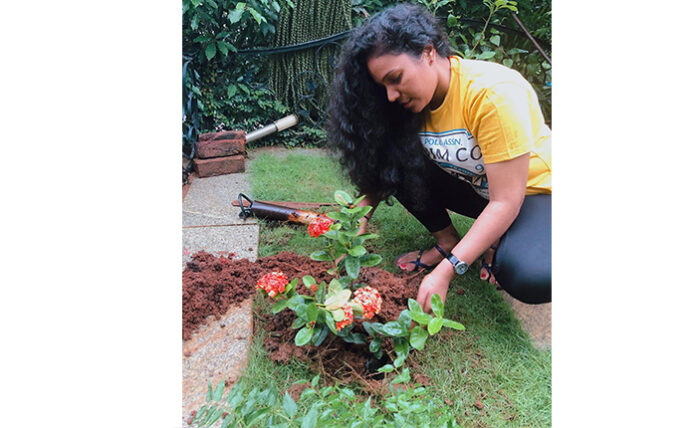 Director Sanjana Reddy plant sapling under green india challenge డైరెక్టర్ సంజనరెడ్డి