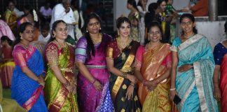 Heroine Hemalatha Reddy attended Bathukamma festival at Dandiya event held at APR Praveen's Luxurious Villas