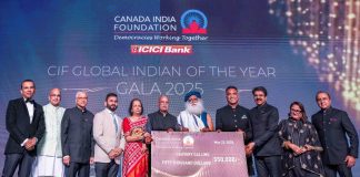 Sadguru recieves global indian of the year award