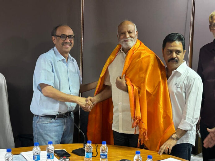 New (APFSTvTDC) Chairman Bharath Bhushan and Director Chadalavada Srinivasa Rao Felicitated by Telugu Film Chamber of Commerce
