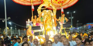 Smt. Vasundhara Devi Wife Of Actor And MLA Sri Nandamuri Balakrishna Participated In The Srivari Salakatla Brahmotsavams
