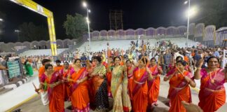 Nandamuri Family Traditional Kolatam During Garuda Seva at Tirumala